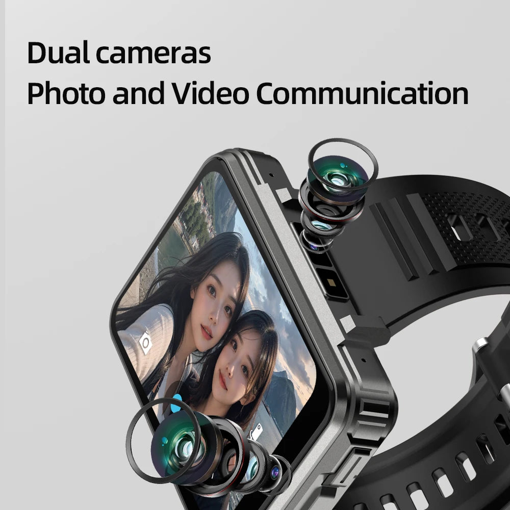 VP999 Ultra Large Screen Smart Watch 4G Dual Camera 64GB Face Recognition Unlock 1400mAh Maps 2.4 inch Touch Screen Smartwatch