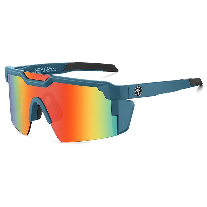 NEW High quality luxury Heat Wave brand sunglasses square Conjoined lens cycling Women men sun glasses UV400