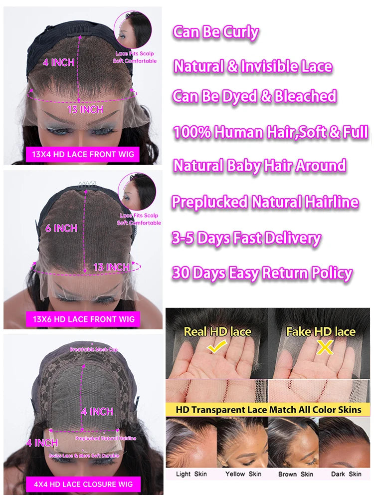 Orange Ginger Lace Front Wig Human Hair 30 40 44 Inch Deep Wave Pre Plucked Curly Wigs 13x4 13x6 Hd Lace Frontal Wig For Women