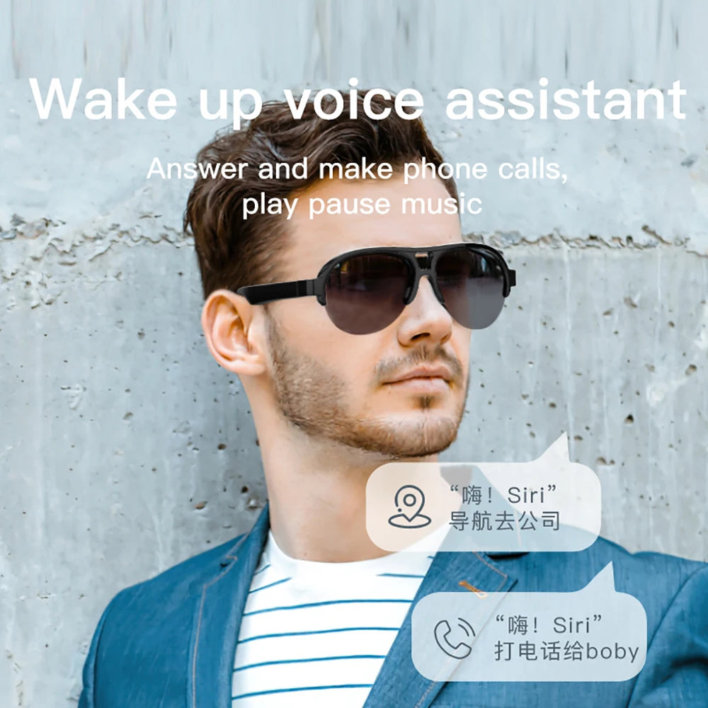 Smart Wireless Bluetooth Glasses Outdoor Sunglasses Bluetooth 5.4 Call Outdoor Sports Headphones Waterproof Anti-UV Sunglasses