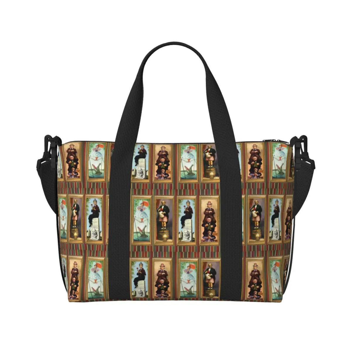 Custom Haunted Mansion Logo Groceries Shopping Tote Bags Women Large Capacity Halloween Grimace Ghosts Gym Beach Travel Bags