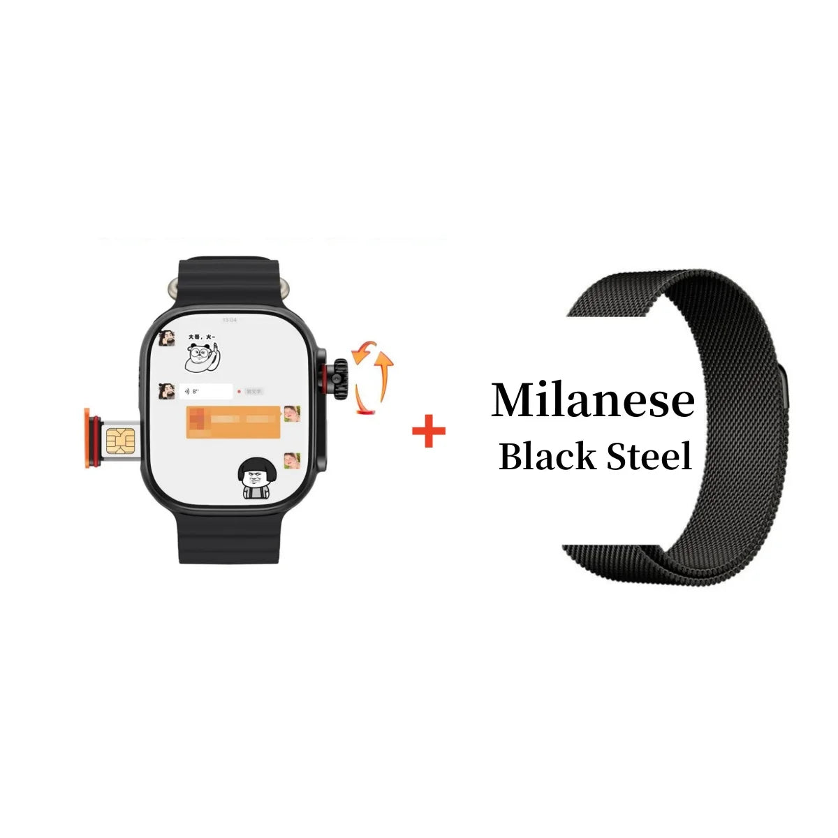 CDS9 S9 Ultra Smart Watch Android 4G Network Simcard 2.2inch 448*528 Amoled Heart Rate Monitor Google Play Store Video Calls