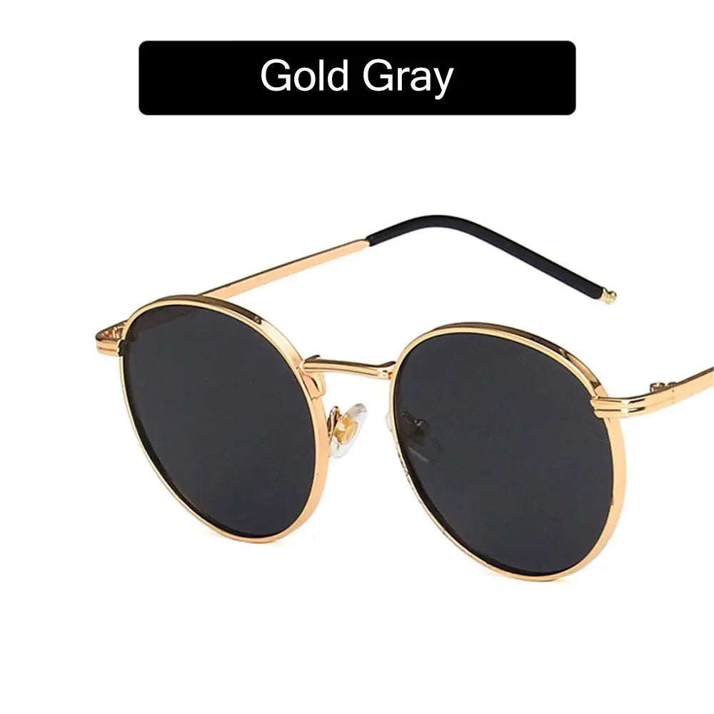Hip Hop Metal Frame Fishing Women's Eyewear Women Men Sunglasses Round Sun Glasses Shades