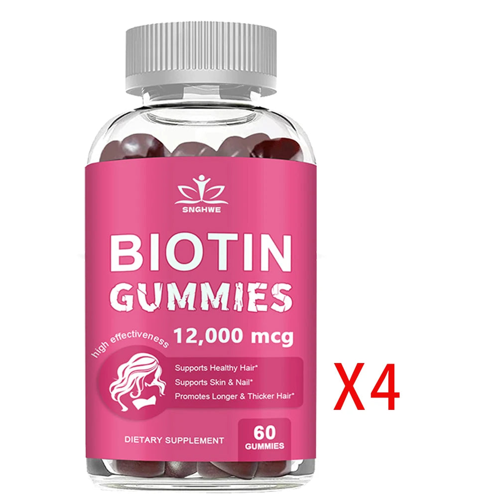 Collagen Gummies Biotin Gummies for Skin Care Health Nails Hair Growth Vitamins Collagen Protein Supplement