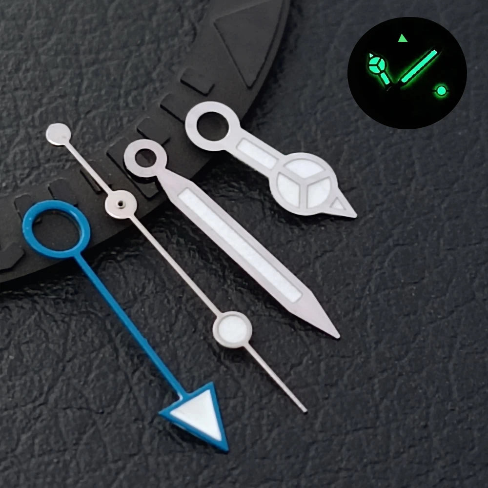 GMT Hands Blue Green/Green Luminous NH34 GMT Watch Hands for NH34 Automatic Movement watch accessories Watch Part For Wristwatch