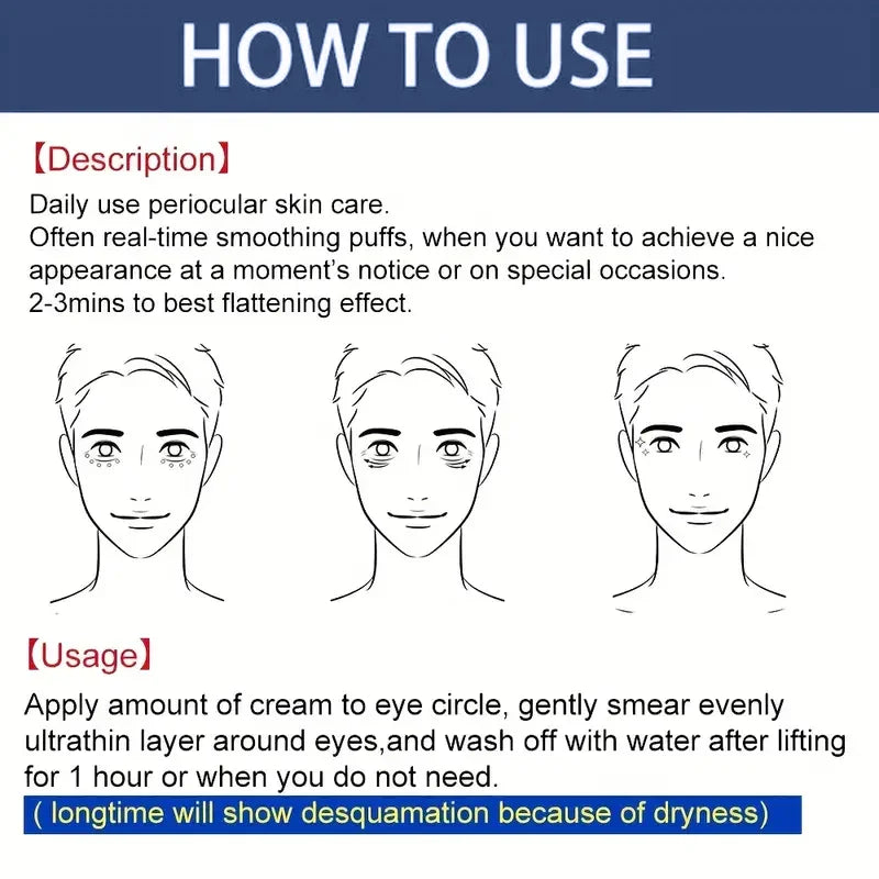 Collagen Retinol + Stem Cells Eye Cream w/ Niacinamide & Hyaluronic Acid - Day & Night Moisturizer, Firms & Smooths Eye Area