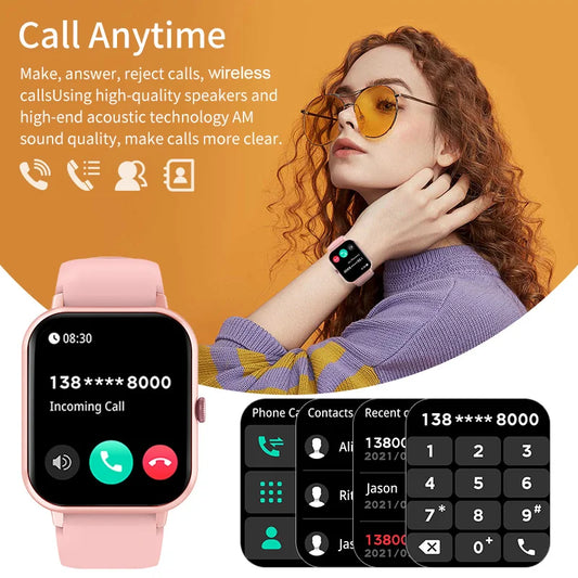 LIGE Smart Watch Women Smartwatch 2024 Bluetooth Answer Call Voice Assistant Whatsapp Reminder IP67 waterproof Men Smart Watch