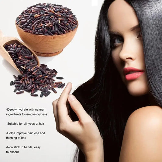 Black Rice Water Hair Growth Spray Deep Nourishing Prevent Loss Strengthen Hair Scalp Care Solution For Dense Hair Serum Product