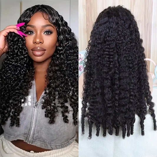 200% Density 8 42 Inch Natural Deep Wave Frontal Wig 13x4 13x6 HD Lace Front Human Hair Wigs Brazilian 5x5 Wear Go Glueless Wig