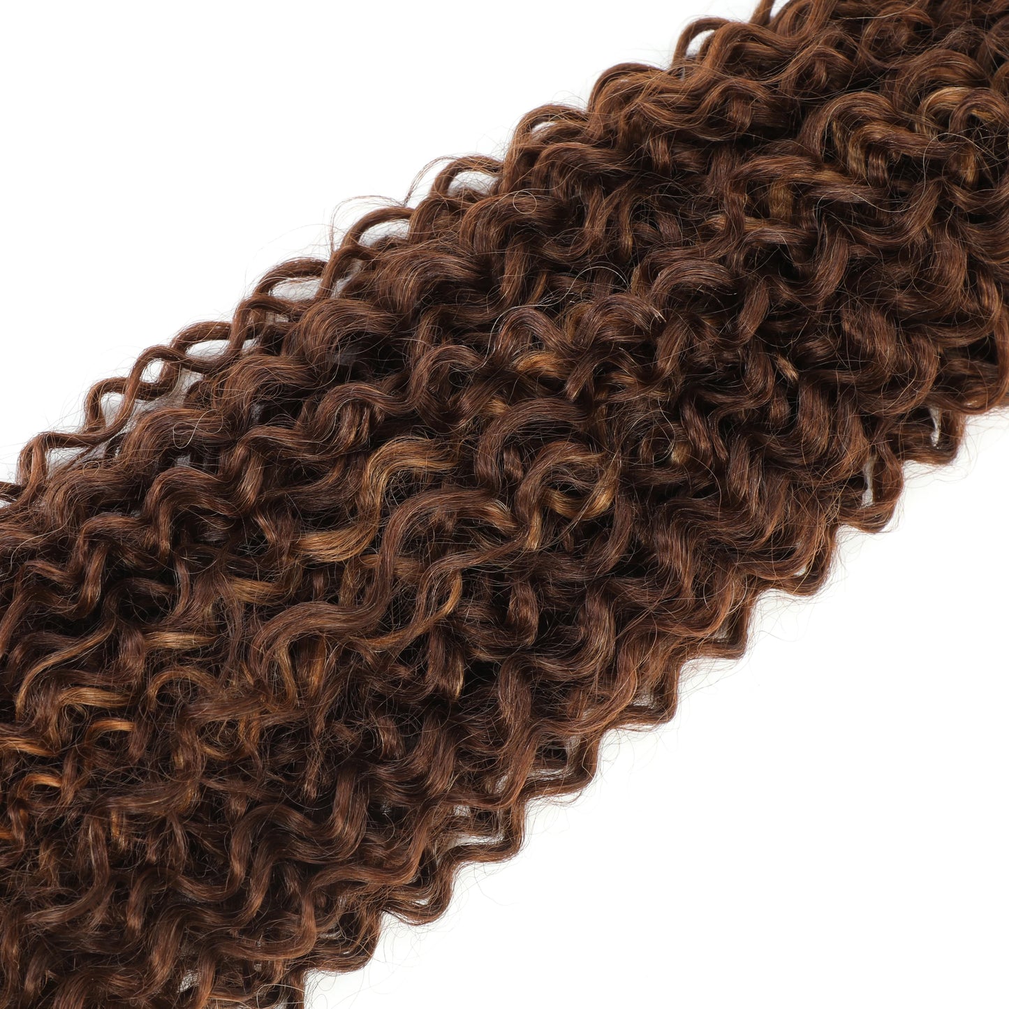 Magicae 30Inches Kinky Curly Hair Synthetic Brown Water Wave Hair Extension High Temperature Ombre Blond 27/613 Hair Bundles