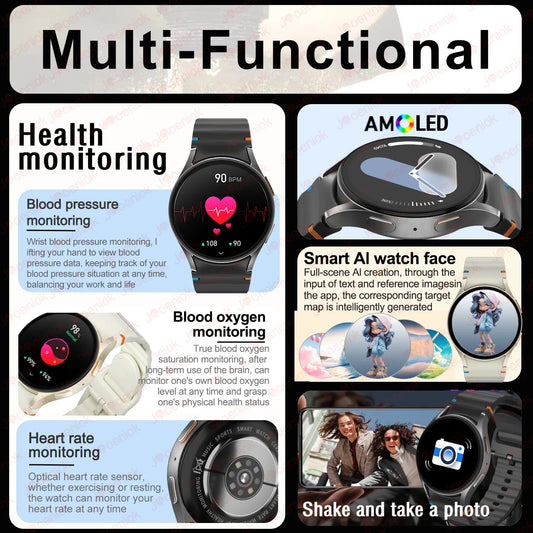 Watch 7 mini NFC GPS Smart Watch Women Health Sport Watch AMOLED Display Heart rate Games Bluetooth call Waterproof Men Watch