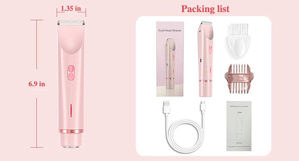 Electric Shaver for Women Arms Armpit Legs Pubic Hair Electric Razors for Women Rechargeable Bikini Trimmer for Women Body Hair