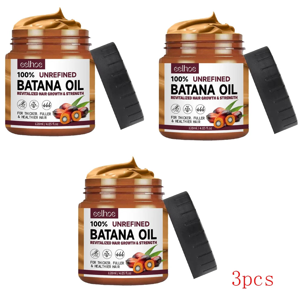 100% Natural Batana Oil Hair Treatment Enhances Hair Men Women Smoothing Nourishing Moisturing Promotes Healthy Hair Care
