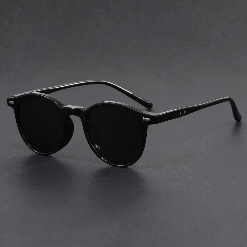Korean Ultra Light Polarized Sunglasses Round Frame UV400 Sun Glasses Retro Trendy Fashion Driving Shades Men Women Versatile