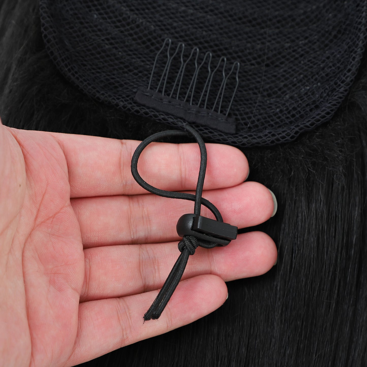 28 Inches Ponytail Fake Hair Extensions With Clip Blond Brown 613 Drawstring Nature Color Straight Heat Resistant Synthetic Hair