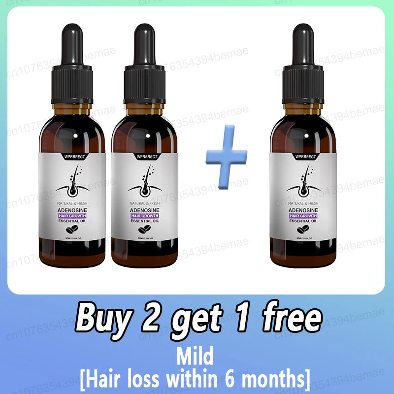 Adenosine Hair Growth Serum Essence Solution Oil Products Activator Fast Baldness Treatment Hereditary Seborrheic Alopecia Loss