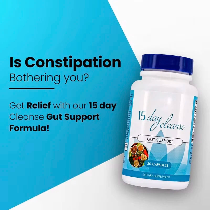 Gut and Colon Support 15-Day Cleanse and Detox to Reduces Abdominal Pain, Bloating, Constipation and Aid Gut Health