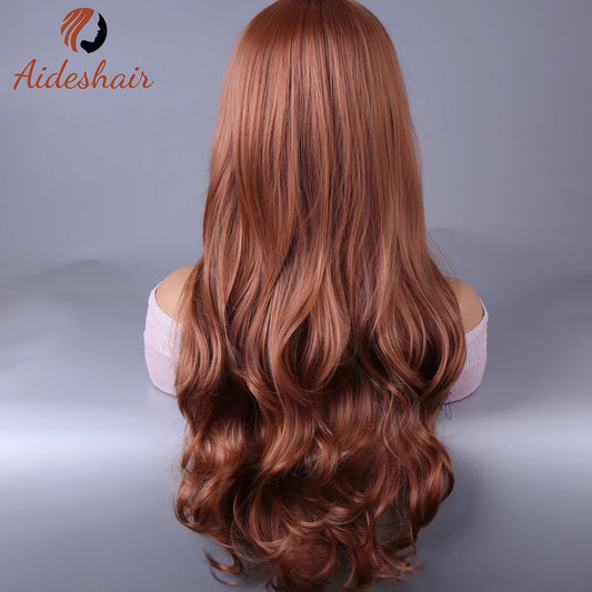 Synthetic wig new European and American wig in the long curly hair full head set large wave high temperature silk