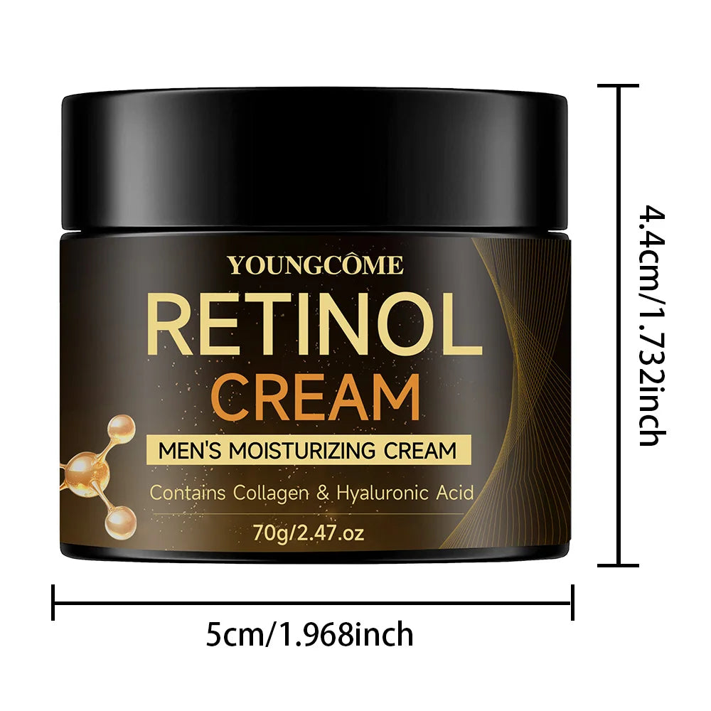 Men's Retinol Moisturizing Cream - Anti-Aging, Wrinkle-Reducing, Skin-Firming Face Cream for Men,Restores Youthful Glow 40g/70g