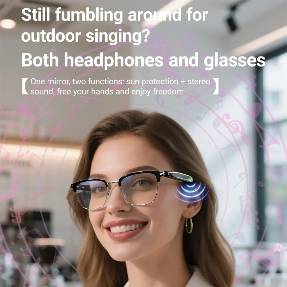 GT-33 Smart wireless anti-blue light glassesTranslation Sunglasses Voice Remote Control Music Eyewear Waterproof Eyeglasses