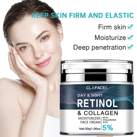 Retinol Face Moisturizer Moisturizing Cream Fade Fine Lines Shrink Pores Younger Brightening Whitening Smooth Firming Cosmetic