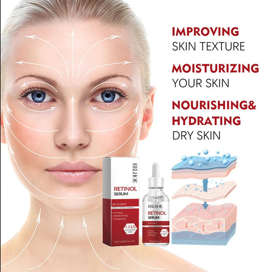 Instant Firming Lifting Anti-Aging Serum Fade Fine Lines Whitening Korean Skin Care Product New Retinol Face Serum for Wrinkles