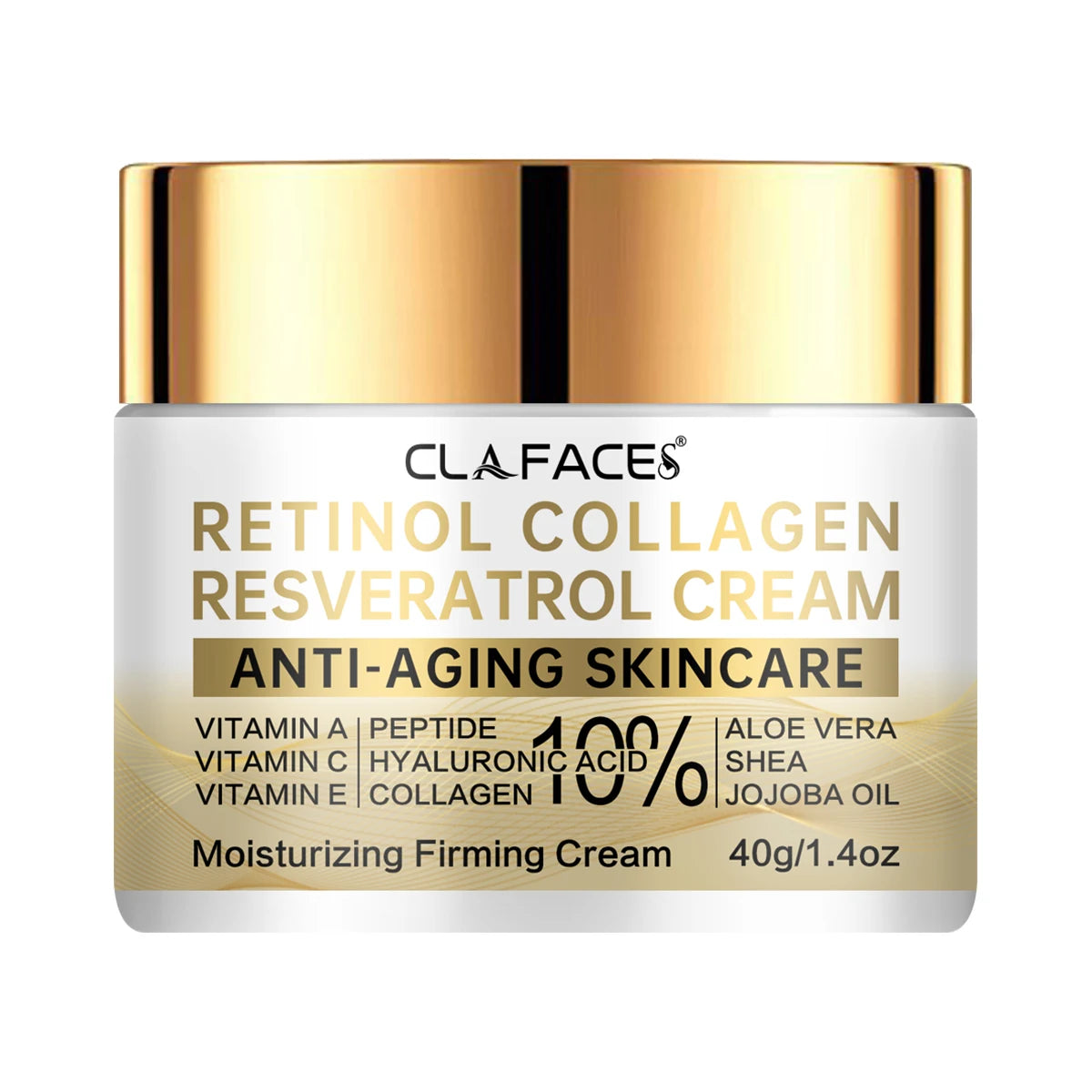 CLAFACES Retinol Cream | Contains 5% Arbutin + Hyaluronic Acid Gold Combination | Super Anti-Aging Cream | Hydrating
