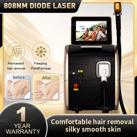 Professional 3500W Ice Titanium Laser Body Hair Removal Machine 3 Wavelength 755/808/1064nm Face Hair Remove for Salon Epilator