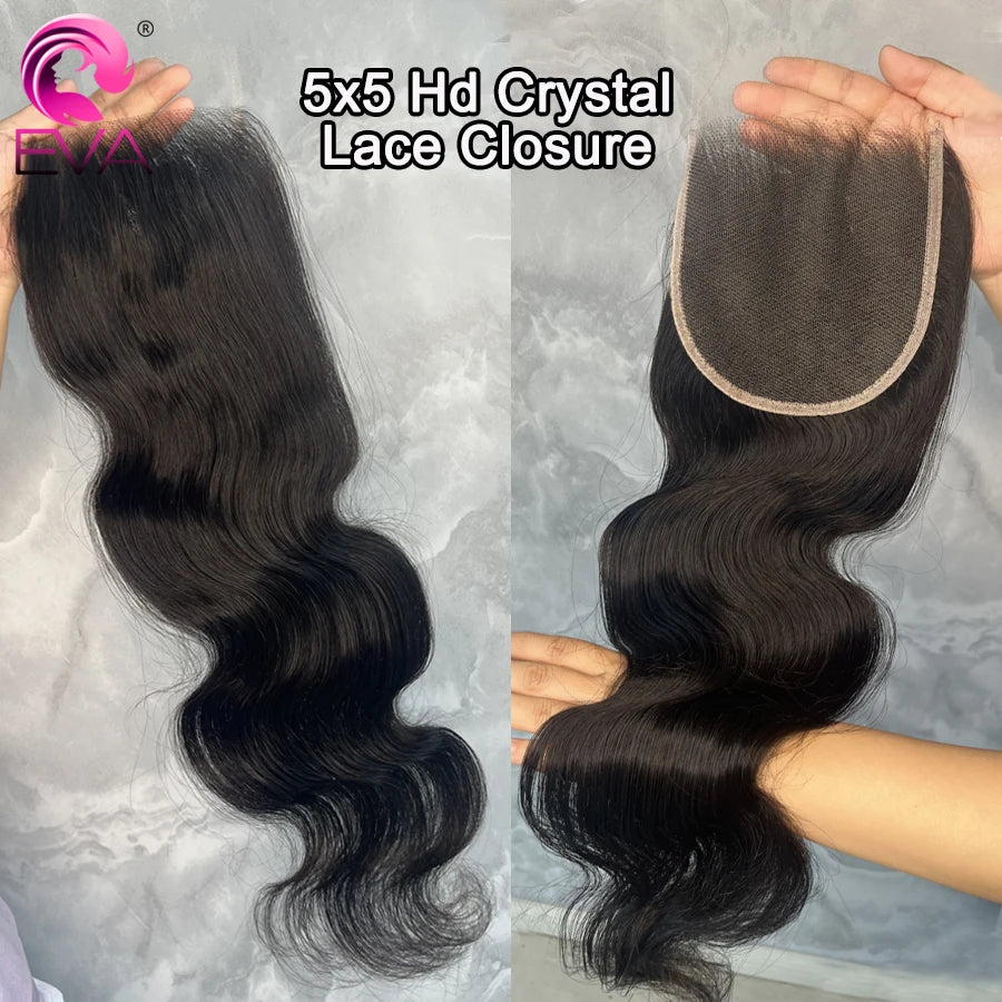 Eva 5x5 Hd Lace Closure Straight 13x4 Lace Frontal Closure Hand Tied Human Hair Closures Free Part Hd Lace Closure Pre Plucked