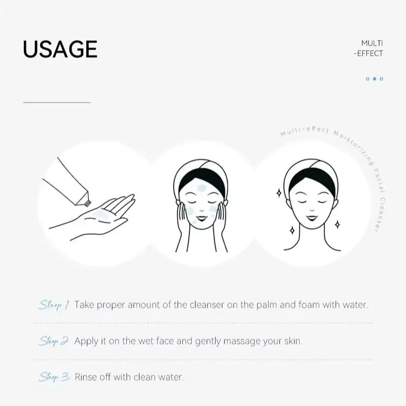 Deep Cleansing Facial Foam Gel - Oil Control Acne Mark Removal Pore Refining Blackhead Eliminator Face Wash for Clearer Skin