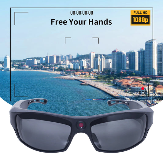 1080P Mini Camera Video Glasses AI Translation Sport Sunglasses with Bluetooth Speakers Call Action Camera Music Smart Glasses