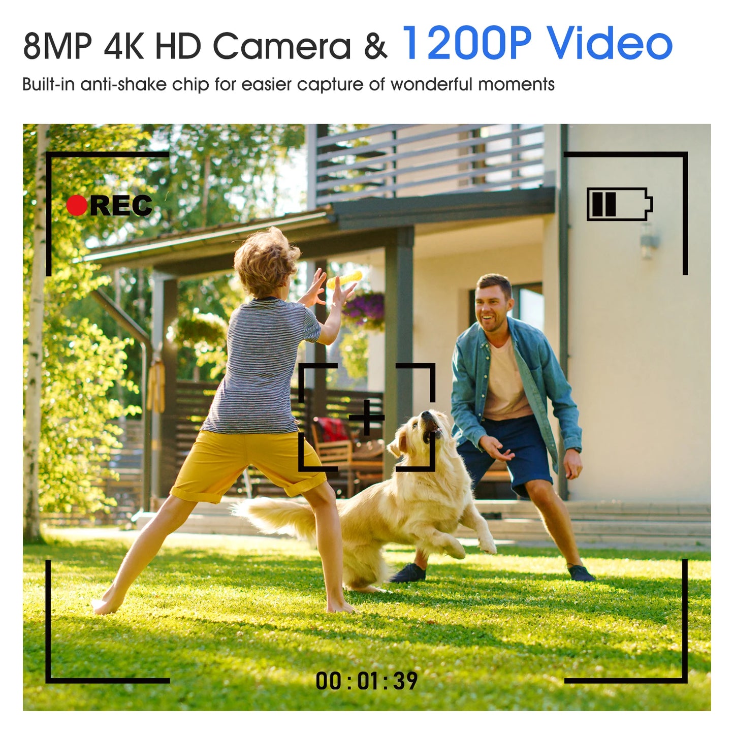 8MP Camera Glasses, AI Smart Glasses with Real-Time Translation & Object Analysis | HD 1200P 4K Video Recording, No WiFi Needed