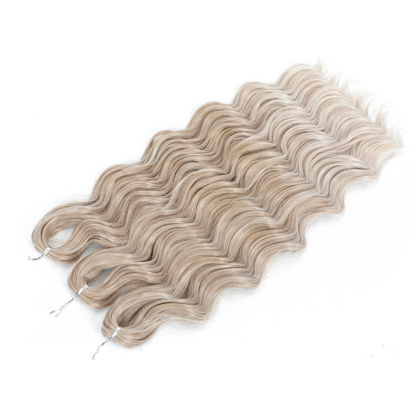 Anna 3Pcs 24Inches 300g Ombre Blond 613 Orange Rainbow Loose Body Wave Twist Crochet Braids Sliver White Synthetic Hair Wavy