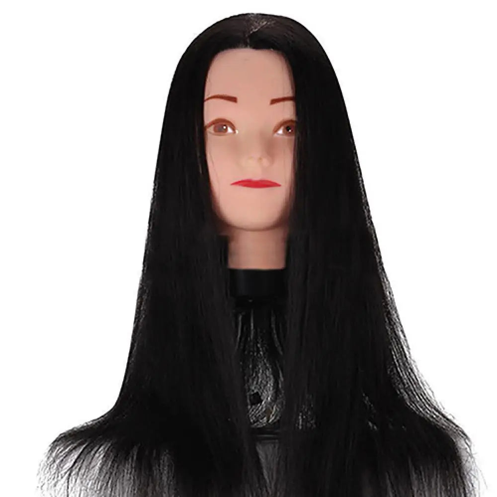 55cm Practice Training Head Hair Model Hairdressing Mannequin Doll Head Model With Long Synthetic Hair For Braiding Practice