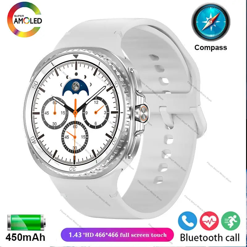 2025 New Smart Watch 8 Classic 46mm Ultra HD Screen ChatGPT GPS NFC Compass Clock Bluetooth Call Waterproof Smartwatch Men Women