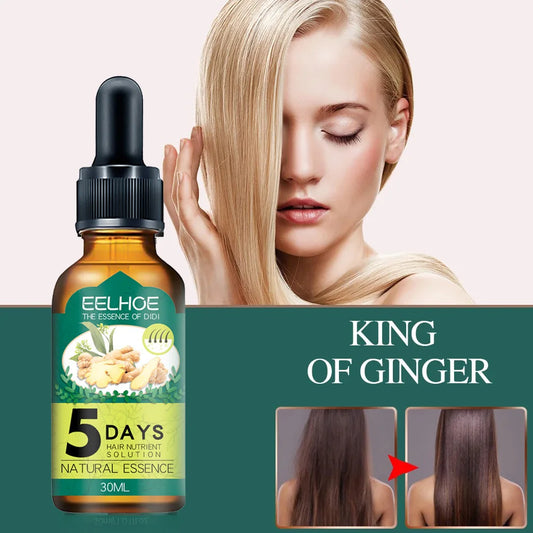Fast Effective Growth Hair Essential Oil 5 Day Ginger Prevent Hair Loss Scalp Treatment Thicker Hair Care Products For Men Women
