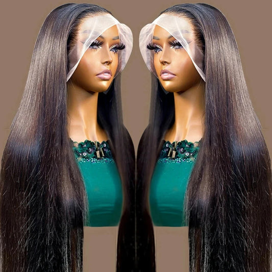 HD 360 Full Lace Wig Human Hair Pre plucked HD Lace Wig 13x6 Human Hair Wigs 36 inch Bone Straight Lace Frontal Wig For Women