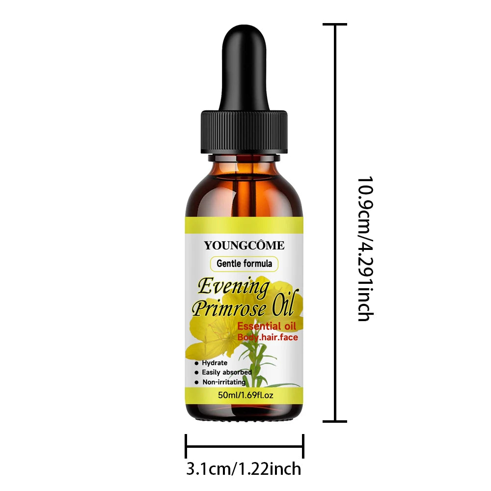 Natural evening primrose essential oil,Repairs Damaged Hair Improves HairQuality Moisturizes Hair Care oil DeepMoisturizing Care