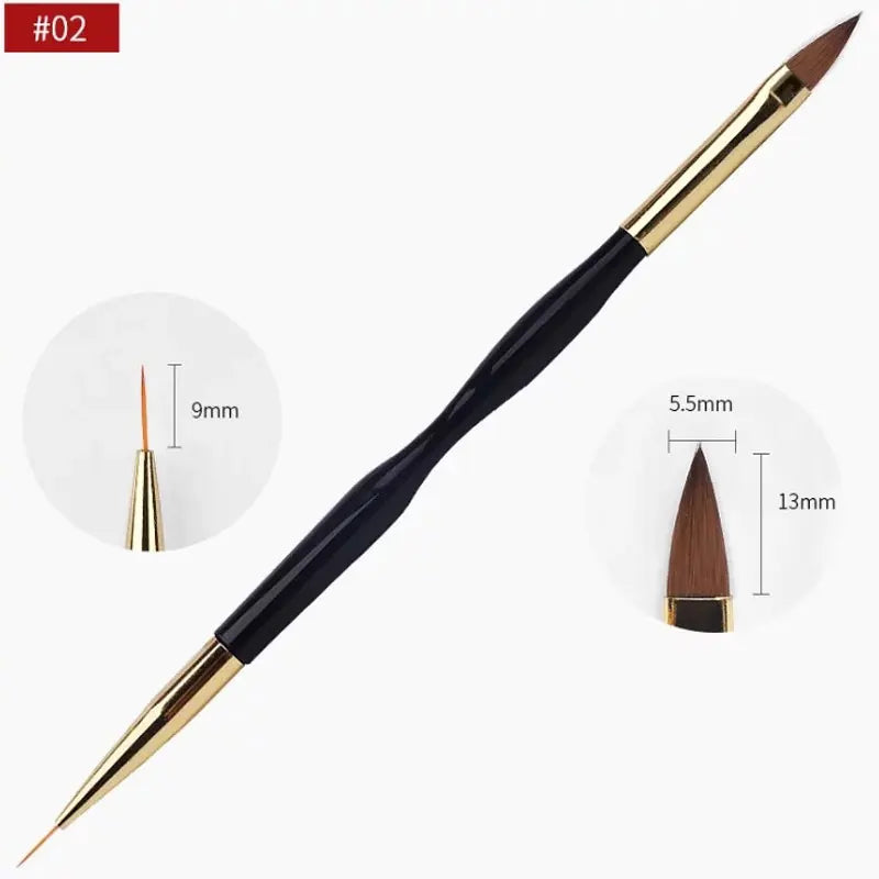 French Stripe Nail Art Liner Brush Set Dual End Painting Brushes UV Gel Tips Ultra-thin Line Drawing Pen Nail Art Tools