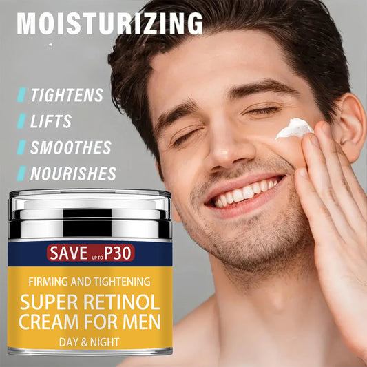 Men's Face Cream Moisturizer Anti Aging Cream For Men, Collagen, Retinol & Hyaluronic Acid Day & Night Cream Anti Wrinkle Facial