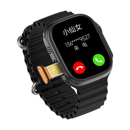 New Ultra Smart Watch 4G SIM Card 2.06''AMOLED Screen GPS WIFI 190°Rotating Camera Video Call Google Play Android Smartwatch