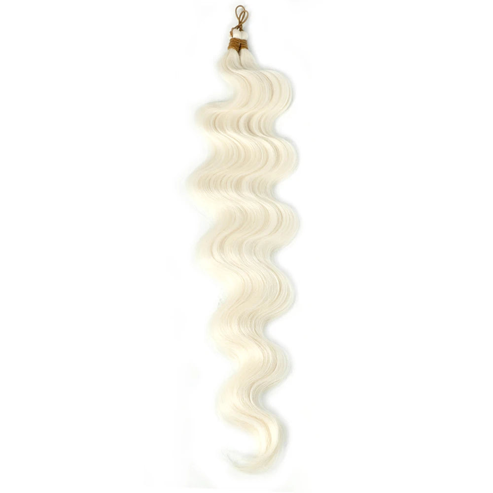 Magicae 28Inches Crochet Braids Body Wave Brown Blond 613 White Hair Bundles Ombre Brown Braiding Hair Extensions For Women