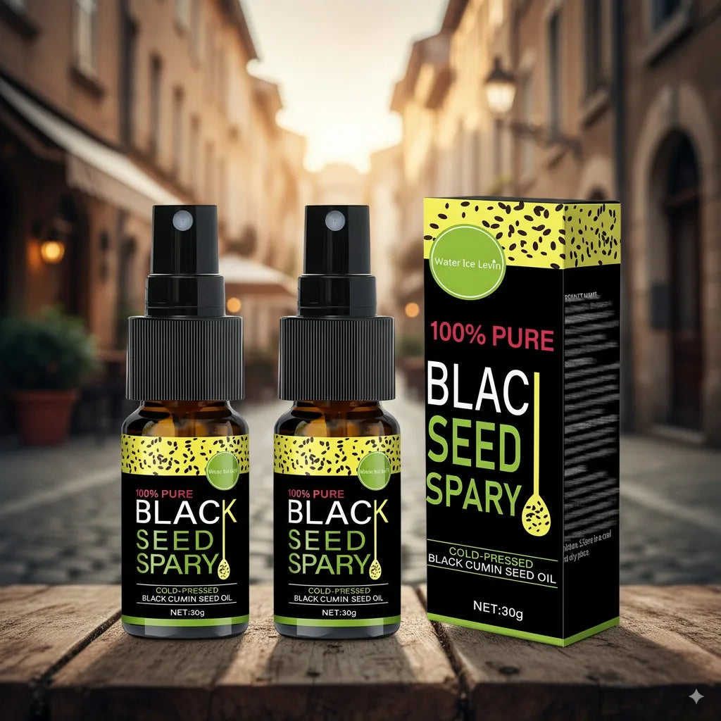 100% Pure Black Seed Oil Spray - Cold-Pressed Hair Treatment, Deep Nourishment, Frizz Control, Winter Shine Care