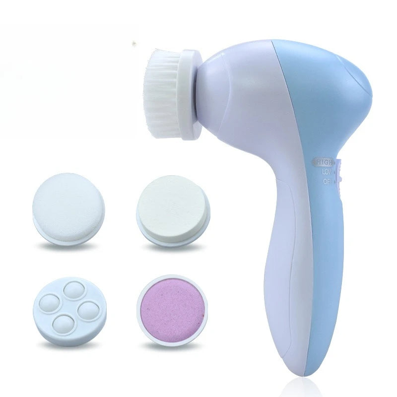 Ultrasonic Face Cleanser Tool, 5 in 1 Electric Skin Care Massager for Deep Pore Cleansing, Removing Dead Skin Cells