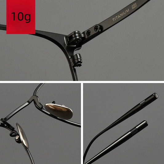 FIRADA Fashion Comfortable Square Eyeglasses Vintage Pure Titanium Eyewear Optical Prescription Glasses Frame For Men 30020-C