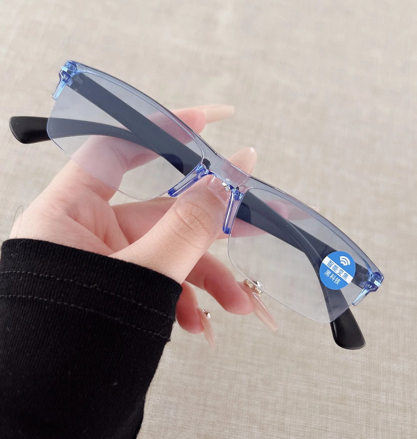 Smart Automatic Zoom Eyeglasses Anti-Blue Light Reading Glasses Men Women Optical Spectacle Intelligent zoom+1.0 to+5.0 Eyeglass