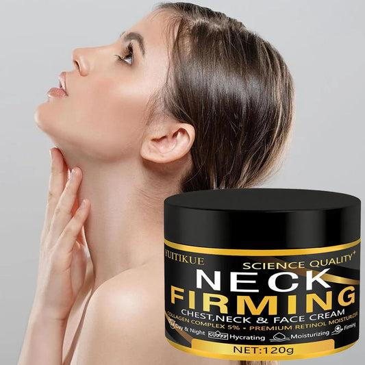 YUITIKUE Neck Firming Cream 120g - Retinol & 5% Collagen, Day/Night Moisturizer, Lifts Chest, Neck & Face, Anti-Aging