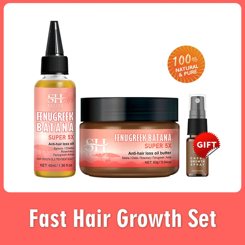 Natural Hair Growth Oil 100% Natural African Fast Regrowth Thicken Oils for Prevent Hair Loss Increase Hair Thickness Scalp Hair