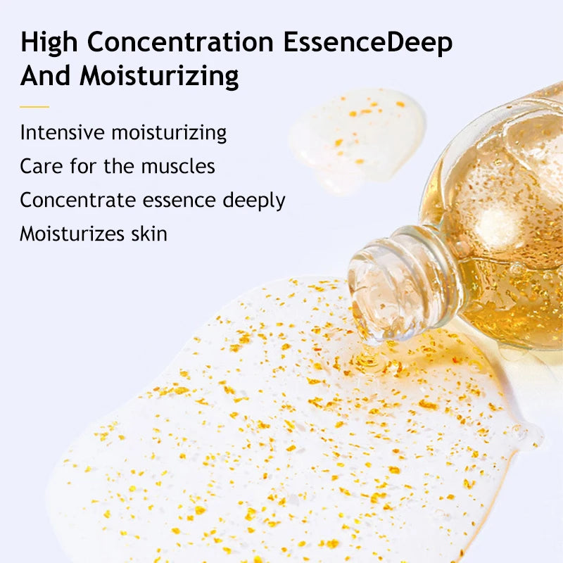 30ml/100ml 24k Gold Hyaluronic Acid Nicotinamide Face Serum Anti Aging Facial Lifting Essence for Face Shrinks Pores Korean Skin