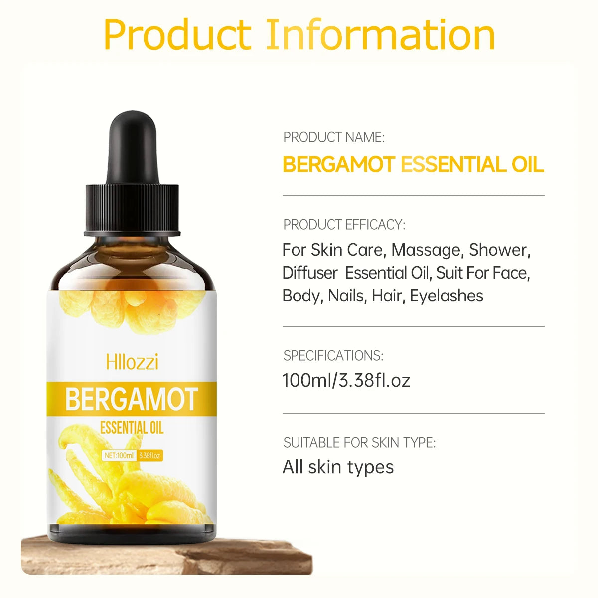 Bergamot essential oil is unique and attractive, suitable for body care and hair care, and can also be used in a diffuser.